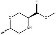 3-Morpholinecarboxylic acid, 6-methyl-, methylester, (3S,6S)- 结构式