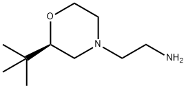 4-Morpholineethanamine, 2-(1,1-dimethylethyl)-, (2R)- 化学構造式