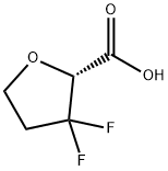 (2R)-3,3-二氟氧戊环-2-羧酸,2165695-87-2,结构式