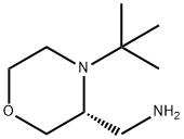 3-Morpholinemethanamine, 4-(1,1-dimethylethyl)-, (3R)-,2165816-39-5,结构式