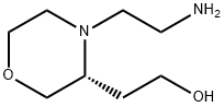 3-Morpholineethanol, 4-(2-aminoethyl)-, (3R)-,2165851-44-3,结构式