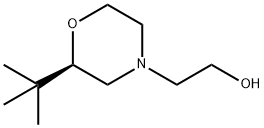 4-Morpholineethanol,2-(1,1-dimethylethyl)-,(2R)- Structure