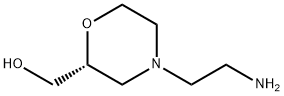 2-Morpholinemethanol,4-(2-aminoethyl)-,(2R)- Structure