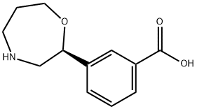 Benzoic acid, 3-[(2S)-hexahydro-1,4-oxazepin-2-yl]- 结构式