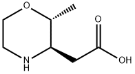 3-Morpholineacetic acid, 2-methyl-, (2R,3R)-,2166044-24-0,结构式