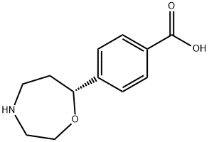 (R)-4-(1,4-oxazepan-7-yl)benzoic acid hydrochloride Structure