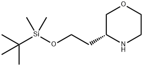 Morpholine, 3-[2-[[(1,1-dimethylethyl)dimethylsilyl]oxy]ethyl]-, (3R)-,2166211-90-9,结构式