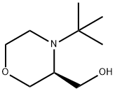 3-Morpholinemethanol, 4-(1,1-dimethylethyl)-,(3S)- Structure