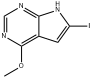 7H-Pyrrolo[2,3-d]pyrimidine, 6-iodo-4-methoxy- Structure