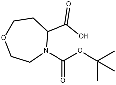 1,4-Oxazepine-4,5(5H)-dicarboxylic acid, tetrahydro-, 4-(1,1-dimethylethyl) ester Structure