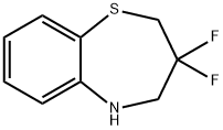 3,3-DIFLUORO-2,3,4,5-TETRAHYDRO-1,5-BENZOTHIAZEPINE, 2166855-67-8, 结构式