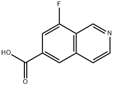 6-Isoquinolinecarboxylic acid, 8-fluoro- 化学構造式