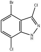 1H-Indazole, 4-bromo-3,7-dichloro- 化学構造式
