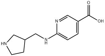 3-Pyridinecarboxylic acid, 6-[(3-pyrrolidinylmethyl)amino]- 结构式