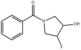 (3-fluoro-4-hydroxy-pyrrolidin-1-yl)-phenyl-methanone 化学構造式