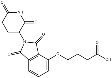 Butanoic acid, 4-[[2-(2,6-dioxo-3-piperidinyl)-2,3-dihydro-1,3-dioxo-1H-isoindol-4-yl]oxy]-,2169266-64-0,结构式
