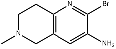 1,6-Naphthyridin-3-amine, 2-bromo-5,6,7,8-tetrahydro-6-methyl- Struktur