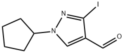 1-cyclopentyl-3-iodo-1H-pyrazole-4-carbaldehyde 结构式