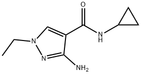 3-amino-N-cyclopropyl-1-ethyl-1H-pyrazole-4-carboxamide,2171313-84-9,结构式