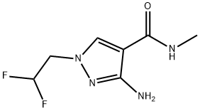 3-amino-1-(2,2-difluoroethyl)-N-methyl-1H-pyrazole-4-carboxamide,2171313-87-2,结构式