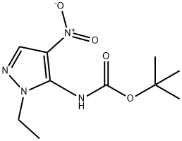 tert-butyl (1-ethyl-4-nitro-1H-pyrazol-5-yl)carbamate Structure