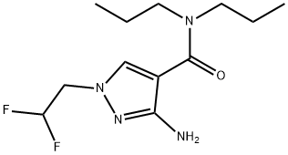 3-amino-1-(2,2-difluoroethyl)-N,N-dipropyl-1H-pyrazole-4-carboxamide Struktur