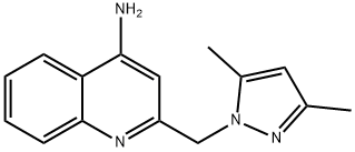 2-[(3,5-dimethyl-1H-pyrazol-1-yl)methyl]quinolin-4-amine,2171315-34-5,结构式