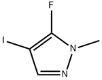 5-fluoro-4-iodo-1-methyl-1H-pyrazole 化学構造式