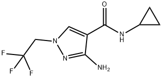 3-amino-N-cyclopropyl-1-(2,2,2-trifluoroethyl)-1H-pyrazole-4-carboxamide Structure