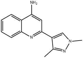 2-(1,3-dimethyl-1H-pyrazol-4-yl)quinolin-4-amine 结构式