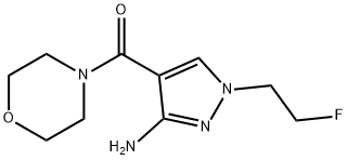 1-(2-fluoroethyl)-4-(morpholin-4-ylcarbonyl)-1H-pyrazol-3-amine 结构式