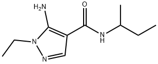 5-amino-N-(sec-butyl)-1-ethyl-1H-pyrazole-4-carboxamide 结构式