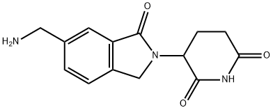 2,6-Piperidinedione, 3-[6-(aminomethyl)-1,3-dihydro-1-oxo-2H-isoindol-2-yl]- 化学構造式