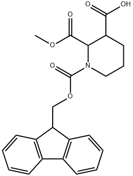 1,2,3-Piperidinetricarboxylic acid, 1-(9H-fluoren-9-ylmethyl) 2-methyl ester Structure