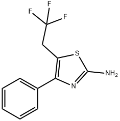 4-phenyl-5-(2,2,2-trifluoroethyl)-1,3-thiazol-2-amin
e 化学構造式