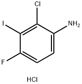 2-氯-4-氟-3-碘苯胺盐酸盐, 2172602-58-1, 结构式