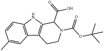 2H-Pyrido[3,4-b]indole-1,2-dicarboxylic acid, 1,3,4,9-tetrahydro-6-methyl-, 2-(1,1-dimethylethyl) ester 结构式