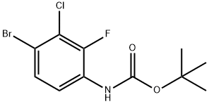 (4-溴-3-氯-2-氟苯基)氨基甲酸叔丁酯,2173107-63-4,结构式