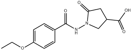 3-Pyrrolidinecarboxylic acid, 1-[(4-ethoxybenzoyl)amino]-5-oxo- Structure