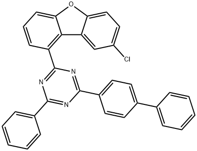 1,3,5-triazine, 2-[1,1'-biphenyl]-4-yl-4-(8-chloro-1-dibenzofuranyl)-6-phenyl-,2173554-86-2,结构式