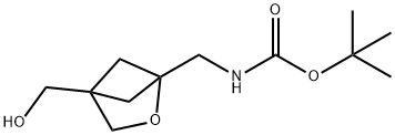 Carbamic acid, N-[[4-(hydroxymethyl)-2-oxabicyclo[2.1.1]hex-1-yl]methyl]-, 1,1-dimethylethyl ester Struktur