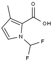 1H-Pyrrole-2-carboxylic acid, 1-(difluoromethyl)-3-methyl-,2177258-82-9,结构式