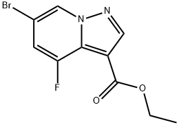 Pyrazolo[1,5-a]pyridine-3-carboxylic acid, 6-bromo-4-fluoro-, ethyl ester,2177263-63-5,结构式