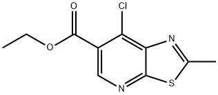 7-氯-2-甲基-噻唑并[5,4-B]吡啶-6-羧酸乙酯,2178986-14-4,结构式