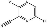 3-bromo-6-chloropyrazine-2-carbonitrile Struktur