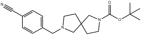 tert-Butyl 7-(4-cyanobenzyl)-2,7-diazaspiro[4.4]nonane-2-carboxylate Structure