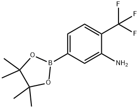 5-(4,4,5,5-四甲基-1,3,2-二氧硼戊环-2-基)-2-(三氟甲基)苯胺 结构式