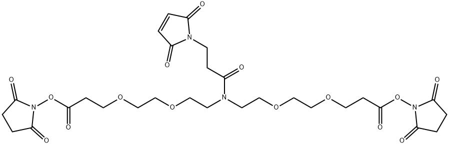 N-Mal-N-bis(PEG2-NHS ester) 结构式