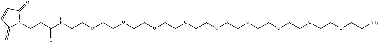 Mal-amido-PEG9-amine TFA salt 化学構造式