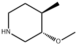 (3S,4R)-3-Methoxy-4-methyl-piperidine 结构式